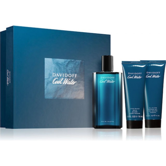 DAVIDOFF Cool Water for Men SET: EDT 125ml + shower gel 75ml + aftershave balm 75ml  